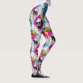 Leggings Graffiti Motif avec des couleurs néon et un terrai (Droite)