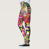 Leggings Graffiti mur, art urbain (Gauche)