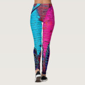 Leggings Graffiti muraux masqués en néon (Dos)