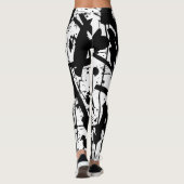 Leggings Graffiti noir et blanc (Dos)
