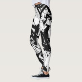 Leggings Graffiti noir et blanc (Gauche)