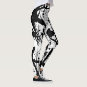Leggings Graffiti noir et blanc (Droite)
