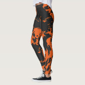 Leggings Graffiti orange et noir (Gauche)