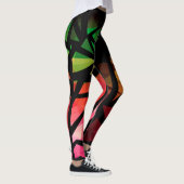 Leggings graffiti polygonal moderne Abstrait géométrique fo (Droite)