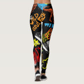 Leggings Graffiti pour garçons : Coolness dessinée à la mai (Dos)