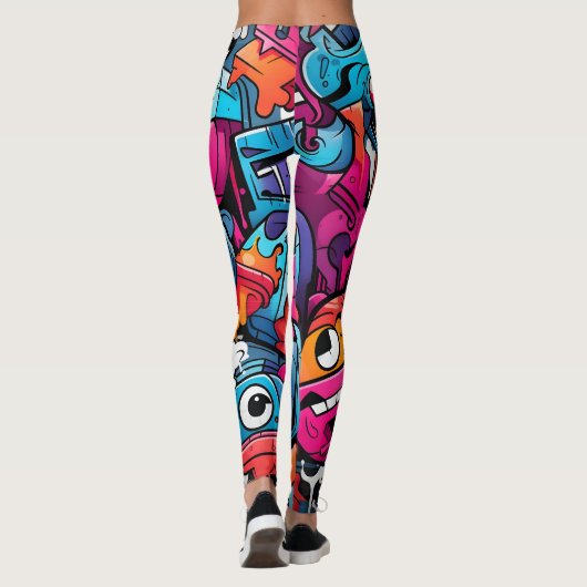 Leggings Graffiti Street Art Splash (Dos)