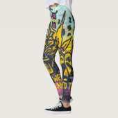 Leggings Graffiti urbain Art Abstrait (Gauche)