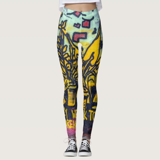 Leggings Graffiti urbain Art Abstrait (Devant)