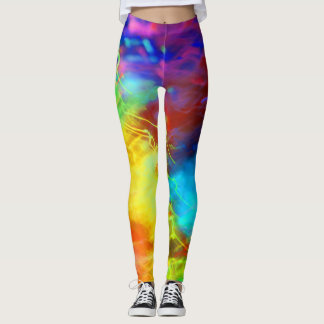 Leggings Graffiti urbain Couleurs arc-en-ciel Coloré Abstra