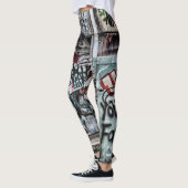 Leggings Graffiti Urban Street Cool Moderne Grunge Art (Gauche)