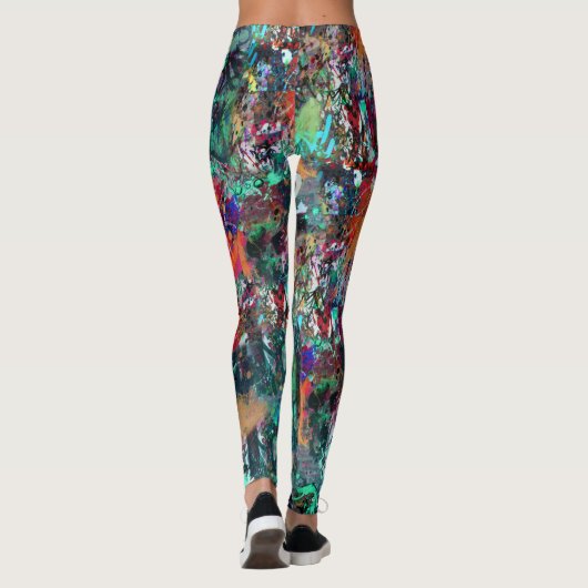 Leggings Graffiti Wall et Spray Paint Splatter (Dos)