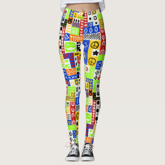 Leggings Graffiti, Yoga, fitness