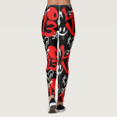 Leggings grafitti LOVE B. Black BG (Dos)