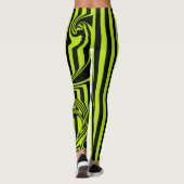 Leggings Graines et torrents - Lime vert et noir (Dos)