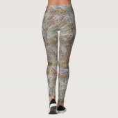 Leggings Grains de bois franc Brown blanc rustique (Dos)