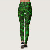 Leggings Grains texturés vert métallique (Dos)