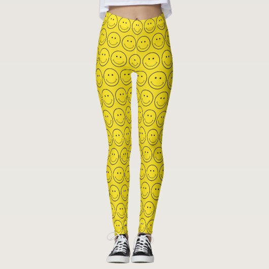 Leggings Graisse du visage jaune (Devant)