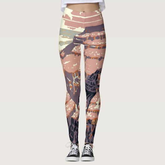 Leggings Grand Canyon Western Graphic Art American (Devant)
