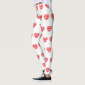 Leggings Grand coeur rouge avec peu de coeur (Gauche)