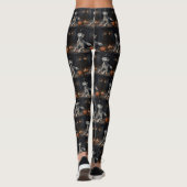 Leggings Grand Dane Citrouille Halloween flip d'effroi (Dos)
