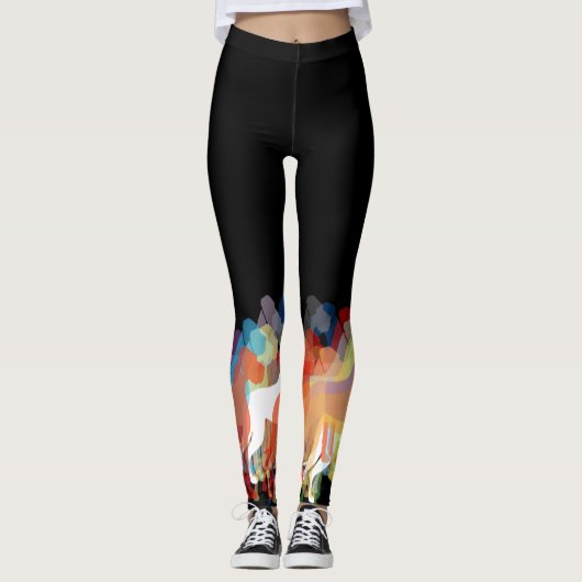 Leggings Grand Danois abstrait (Devant)