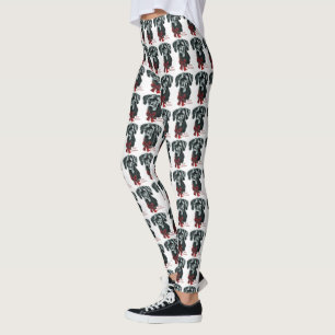 Leggings Grand Danois (Noir) Noël