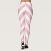 Leggings Grand format rose et blanc Chevron (Dos)