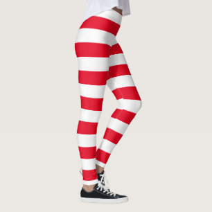Leggings Grand motif de rayures de sucre de canne