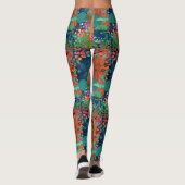 Leggings Grand motif d'extraits - guêtres de bouffe (Dos)
