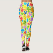 Leggings Grand Pastel Couleur Autisme Puzzle Pièces sur JAU (Dos)
