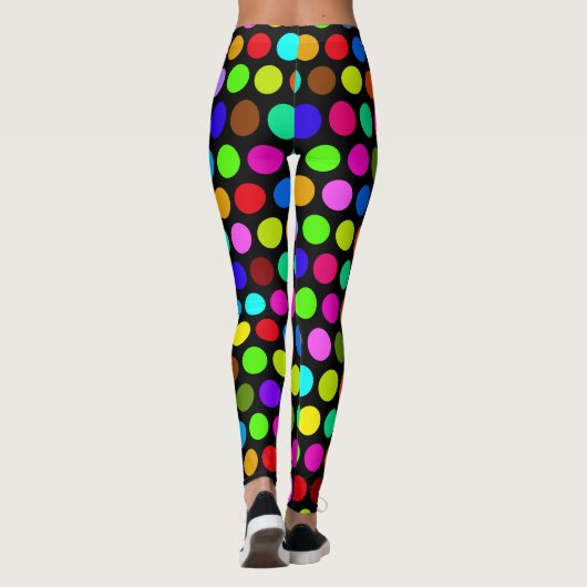 Leggings Grand pois multicolore (Dos)
