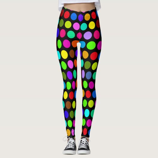 Leggings Grand pois multicolore (Devant)