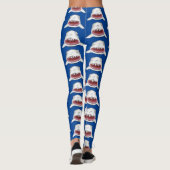 Leggings Grand requin blanc moyen dessin animé (Dos)