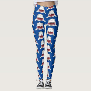Leggings Grand requin blanc moyen dessin animé