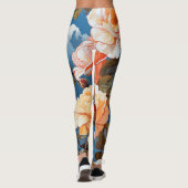 Leggings grand Rose Pastel sur un Arrière - plan Sky (Dos)