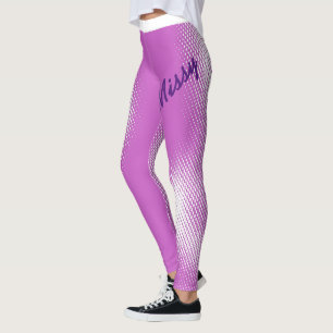 Leggings Grand script avec Motif à points blancs sur votre