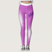 Leggings Grand script avec Motif à points blancs sur votre  (Devant)