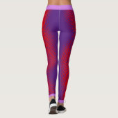 Leggings Grand texte de script blanc sur PURPLE (Dos)