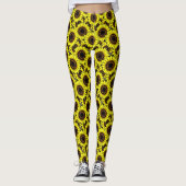 Leggings Grand Tournesol Jaune Doré (Devant)