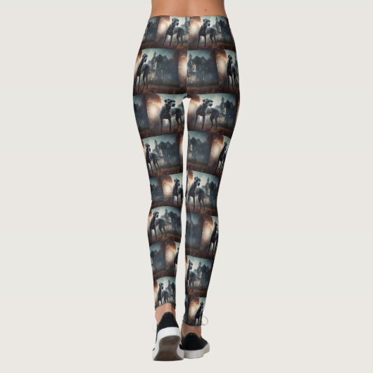 Leggings Grande Dane Halloween effrayante (Dos)