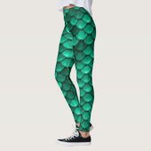 Leggings Grande échelle de sirènes vertes (Gauche)