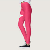 Leggings Grande initiale | Typographie moderne | Rose (Gauche)