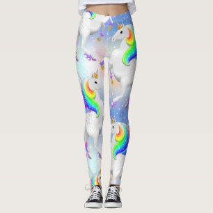 Leggings Grande licorne arc-en-ciel Princesse de la forêt