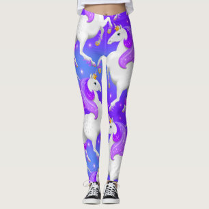 Leggings Grande licorne violette princesse de la forêt