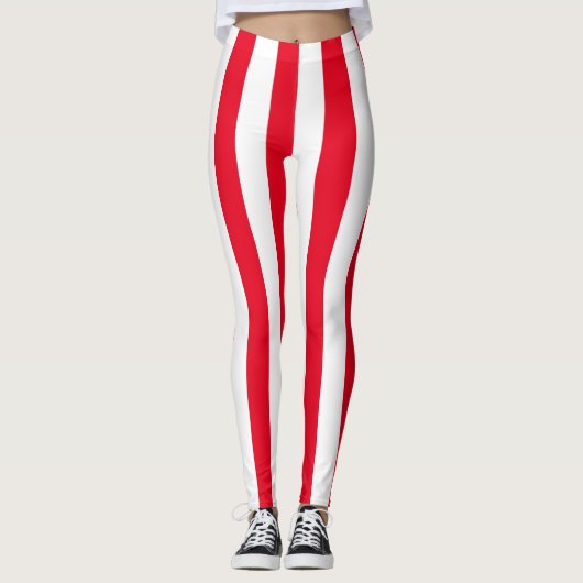 Leggings Grande rayure verticale de Candycane (Devant)