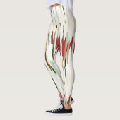 Leggings Grandes Abstraites vertes et rouges (Gauche)