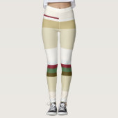 Leggings Grandes Abstraites vertes et rouges (Devant)