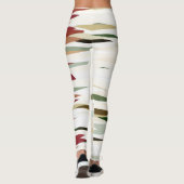 Leggings Grandes Abstraites vertes et rouges (Dos)
