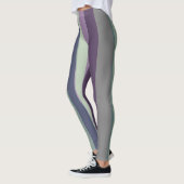 Leggings Grandes Abstraites violettes, bleues et vertes (Gauche)