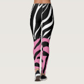 Leggings Grandes bandes personnalisées Gros chat Imprimer F (Dos)